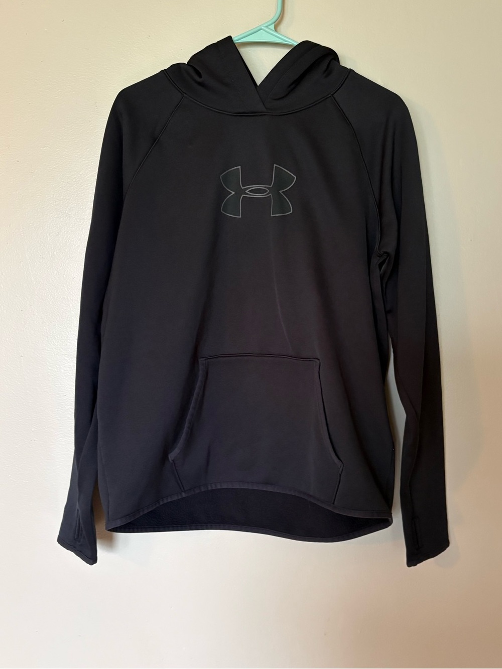 Under Armour Black Pullover Hoodie with Subtle Logo